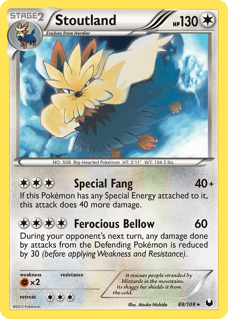 Stoutland Dark Explorers card