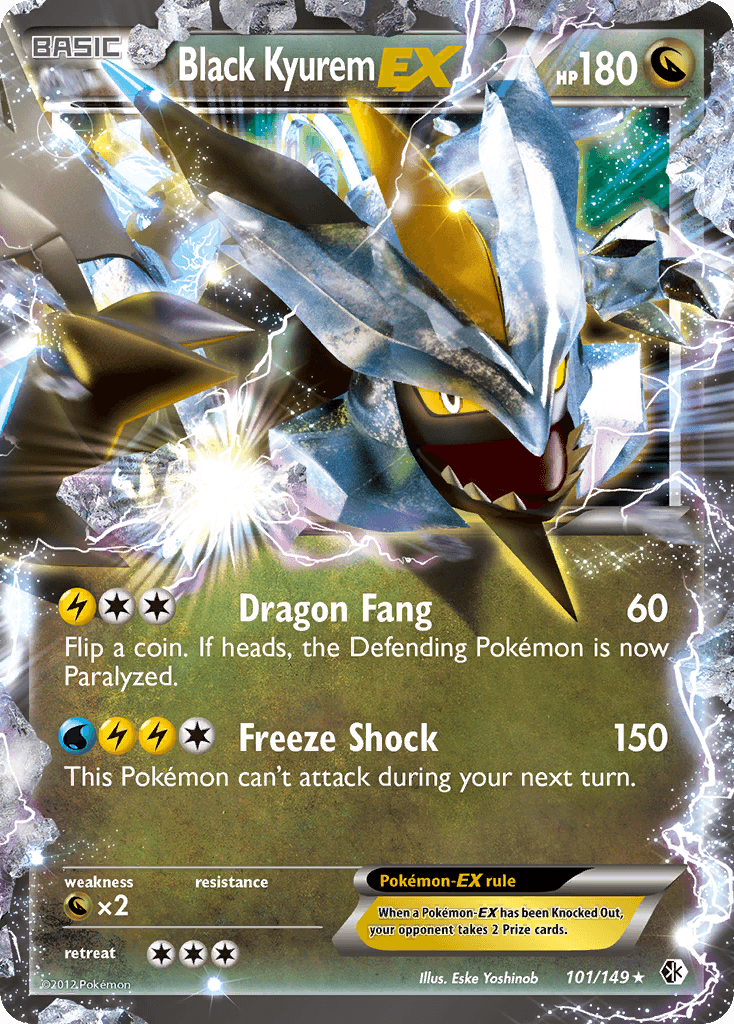 Black Kyurem-EX Boundaries Crossed card