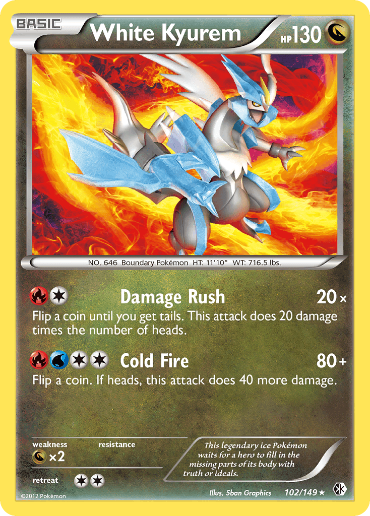 White Kyurem Boundaries Crossed card