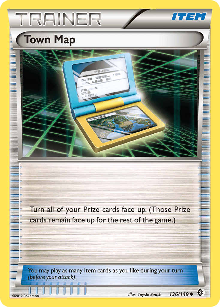 Town Map Boundaries Crossed card