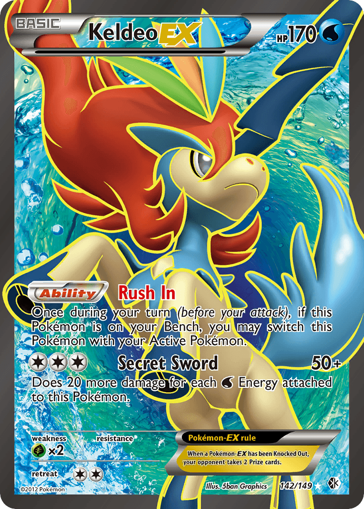 Keldeo-EX Boundaries Crossed card