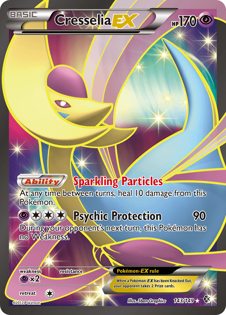Cresselia-EX Boundaries Crossed card
