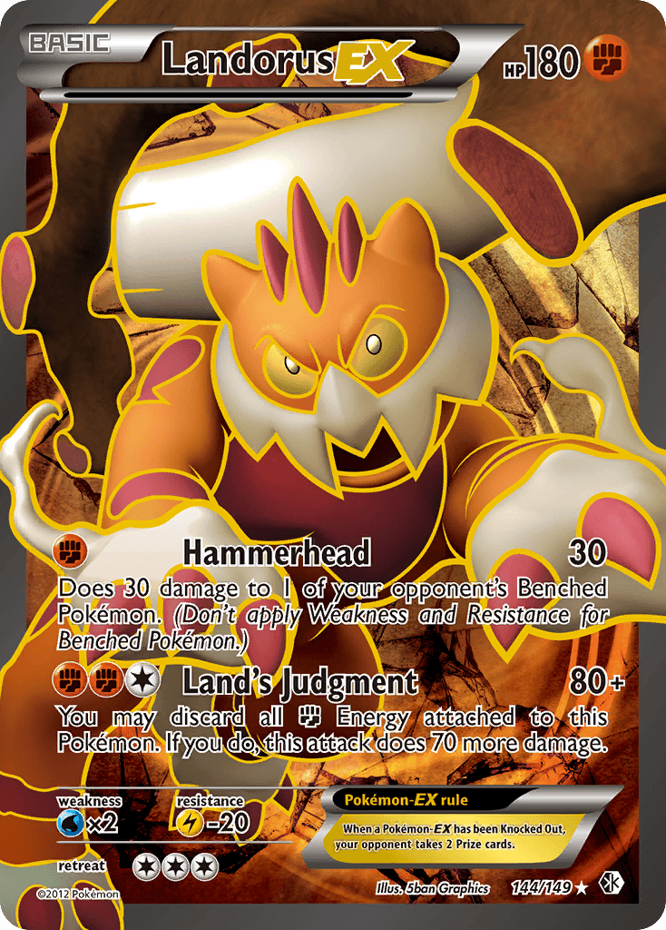 Landorus-EX Boundaries Crossed card
