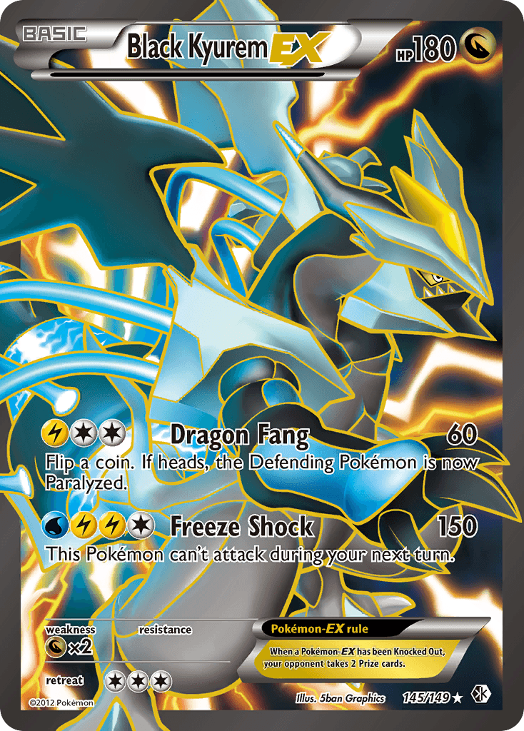 Black Kyurem-EX Boundaries Crossed card