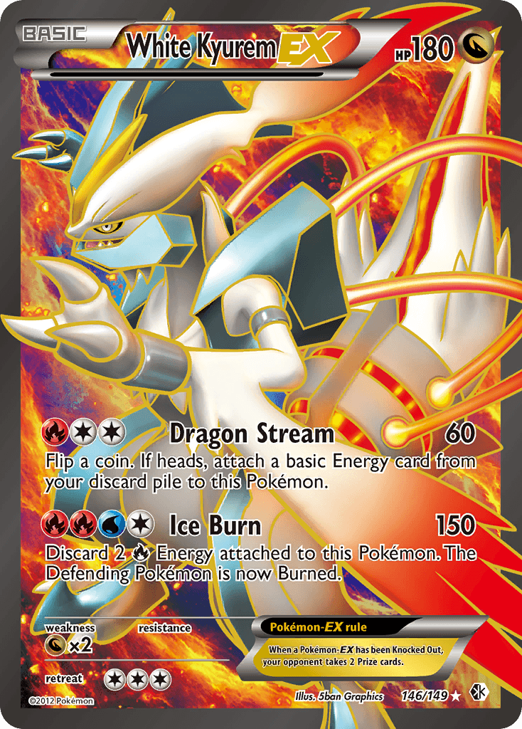 White Kyurem-EX Boundaries Crossed card