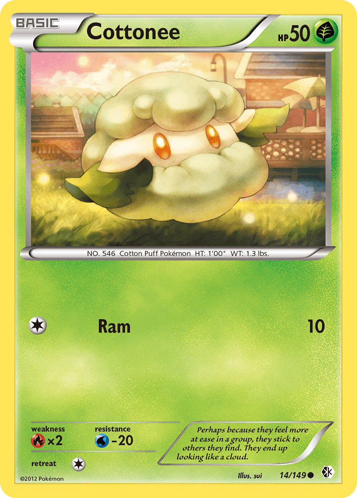 Cottonee Boundaries Crossed card