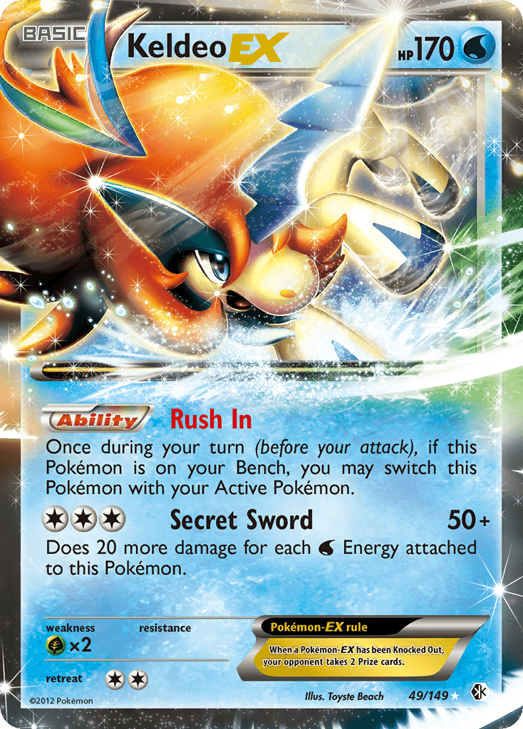 Keldeo-EX Boundaries Crossed card
