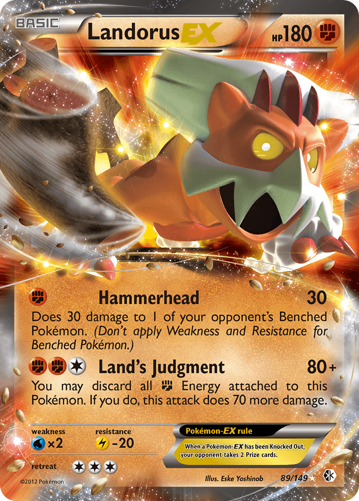 Landorus-EX Boundaries Crossed card