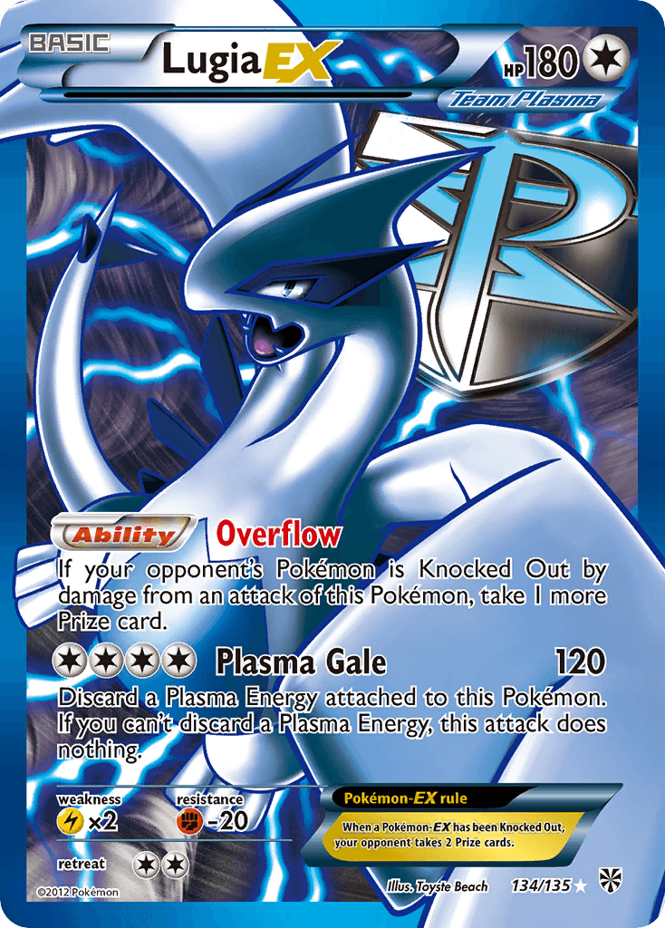 Lugia-EX Plasma Storm card