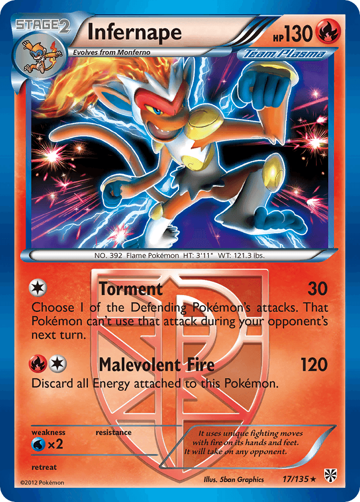 Infernape Plasma Storm card
