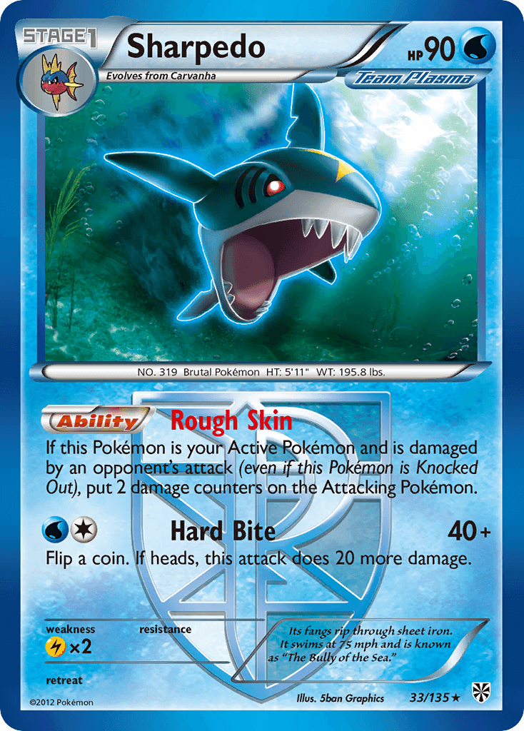 Sharpedo Plasma Storm card