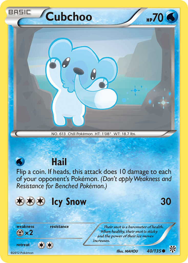 Cubchoo Plasma Storm card