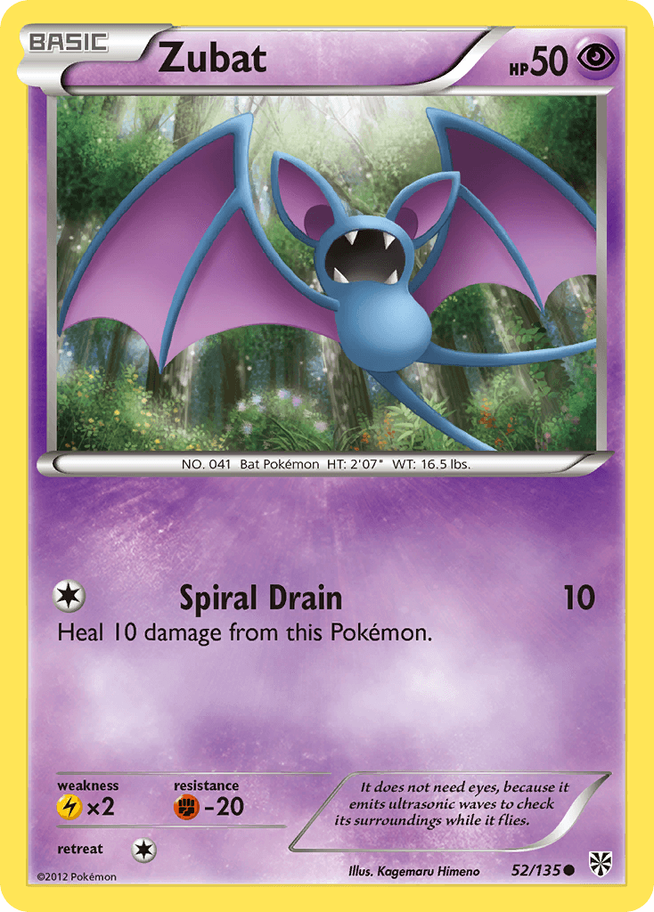Zubat Plasma Storm card