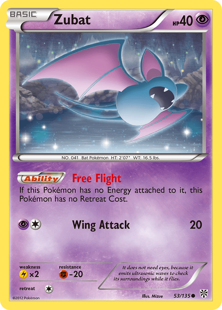 Zubat Plasma Storm card