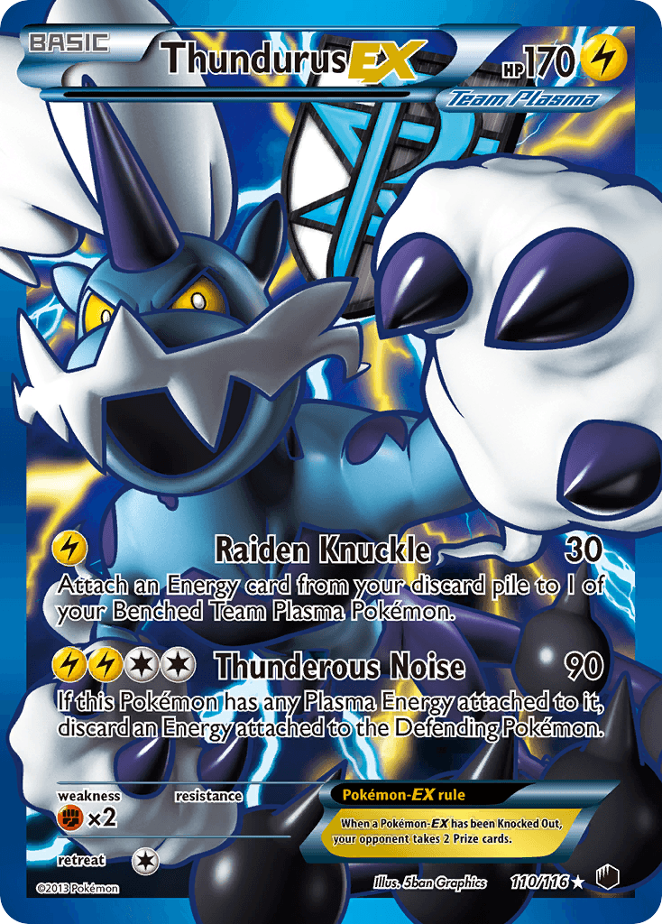 Thundurus-EX Plasma Freeze card