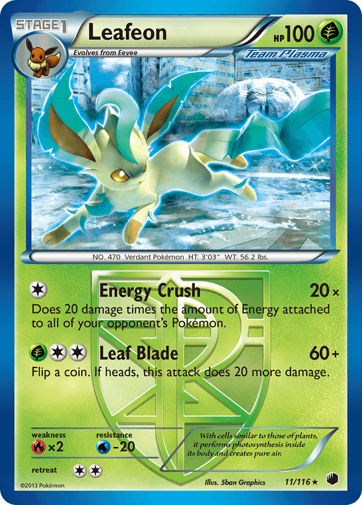 Leafeon Plasma Freeze card