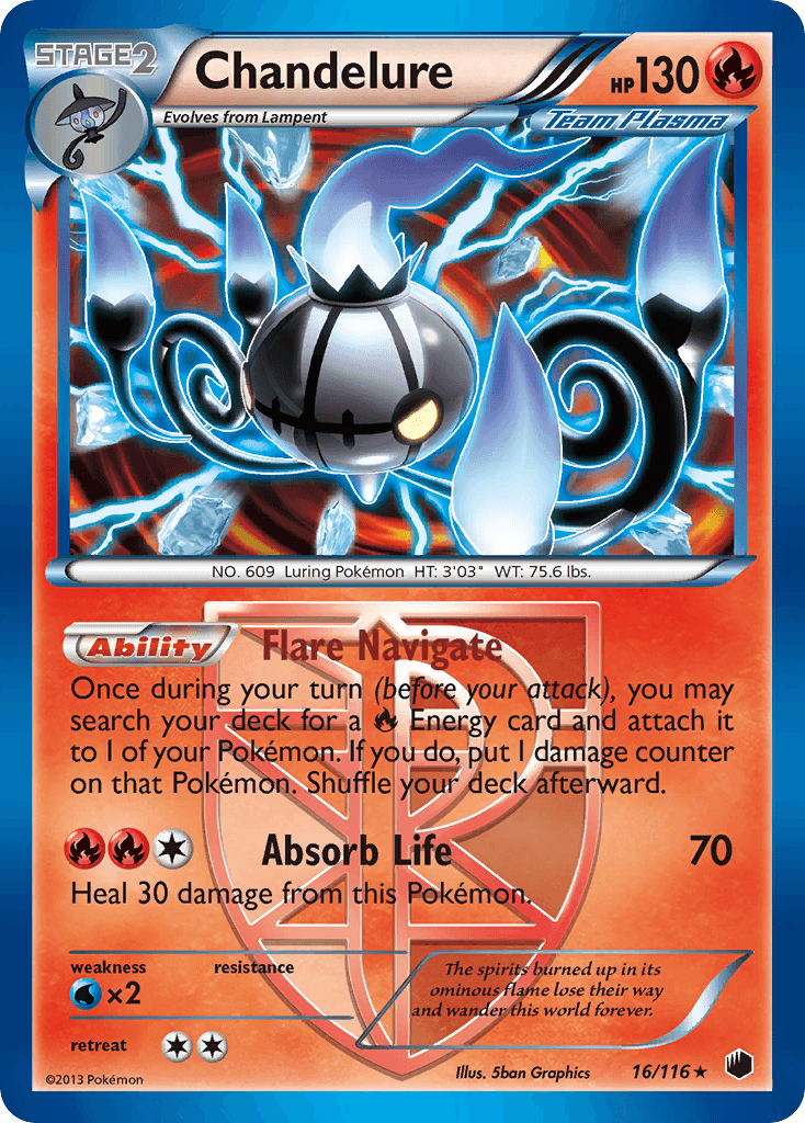 Chandelure Plasma Freeze card