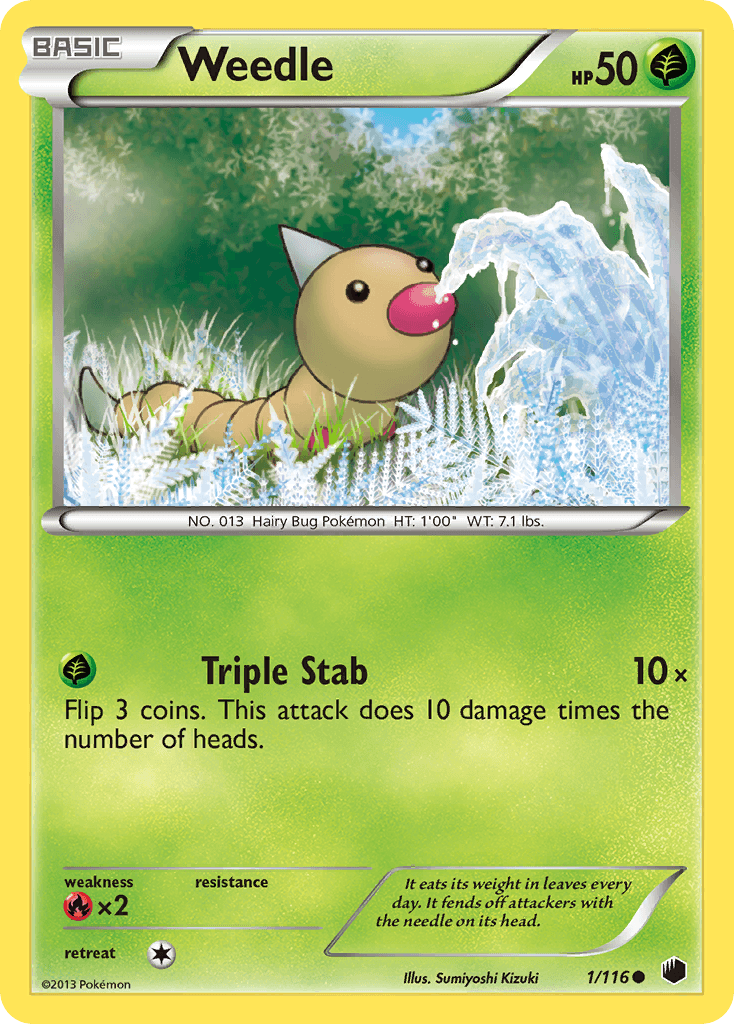 Weedle Plasma Freeze card
