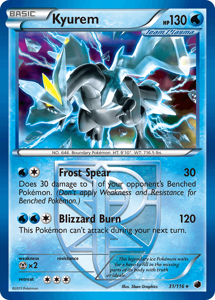 Kyurem Plasma Freeze card