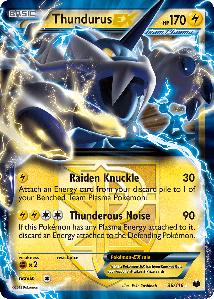 Thundurus-EX Plasma Freeze card