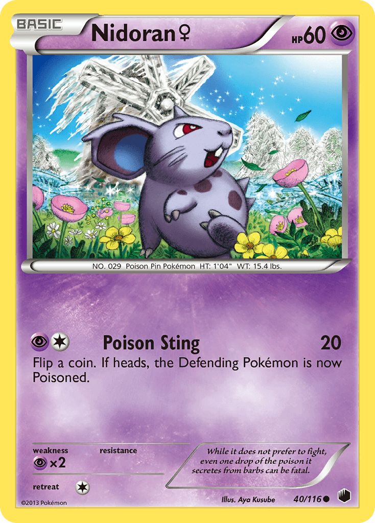 Nidoran ♀ Plasma Freeze card