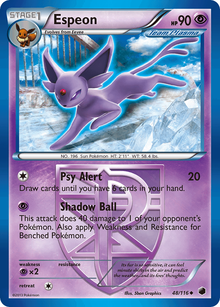 Espeon Plasma Freeze card