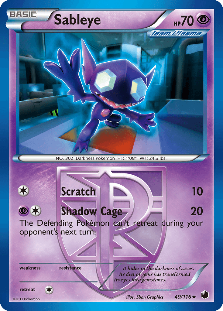 Sableye Plasma Freeze card