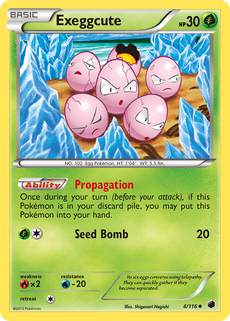 Exeggcute Plasma Freeze card