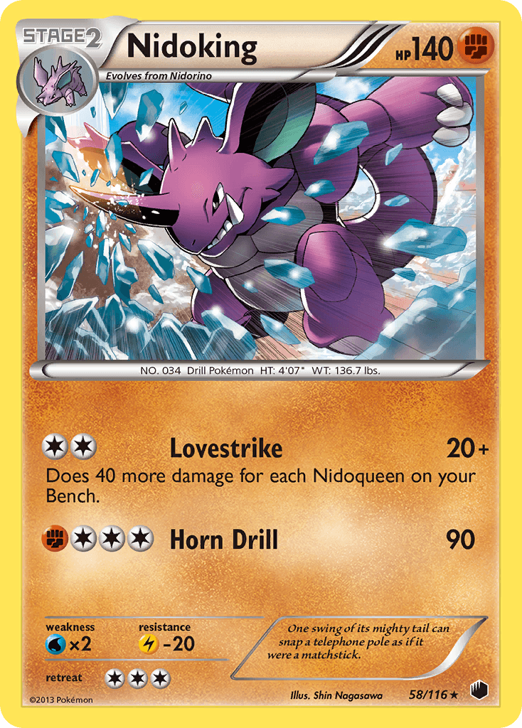 Nidoking Plasma Freeze card