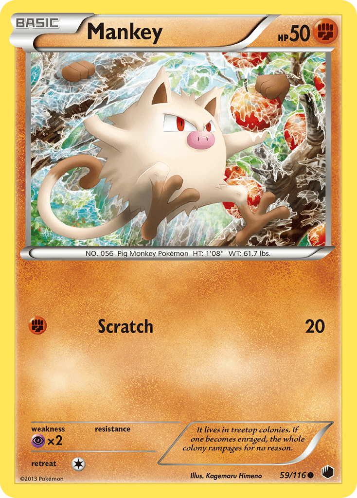 Mankey Plasma Freeze card