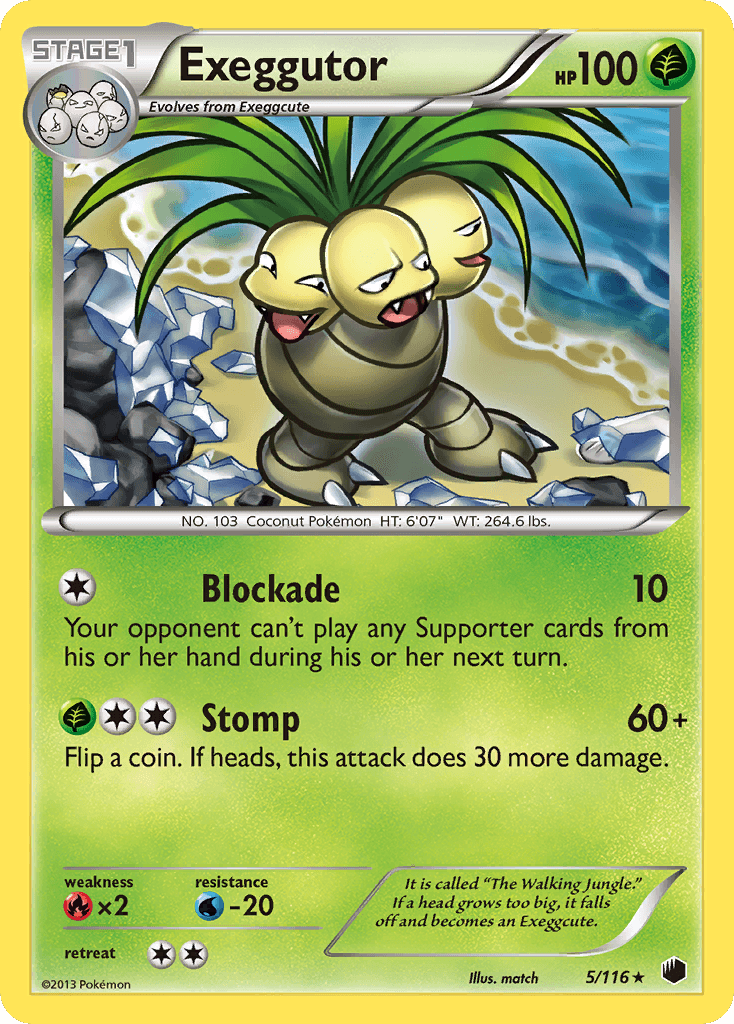 Exeggutor Plasma Freeze card