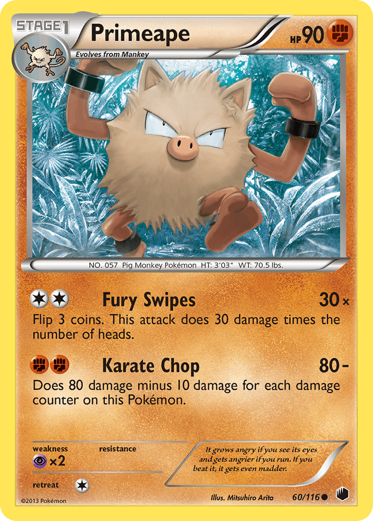 Primeape Plasma Freeze card
