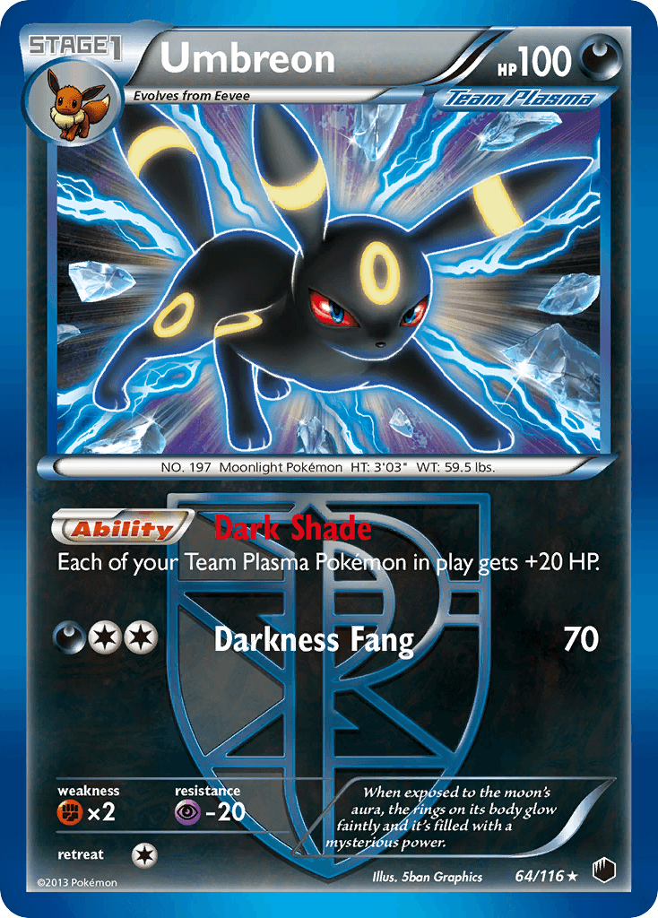 Umbreon Plasma Freeze card