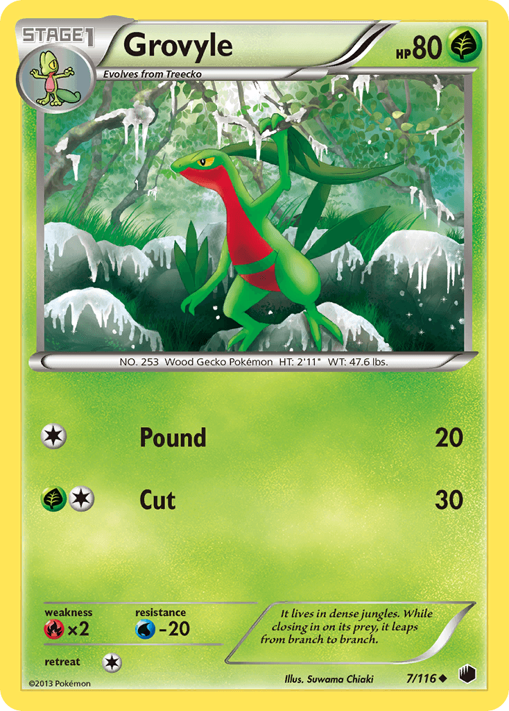Grovyle Plasma Freeze card