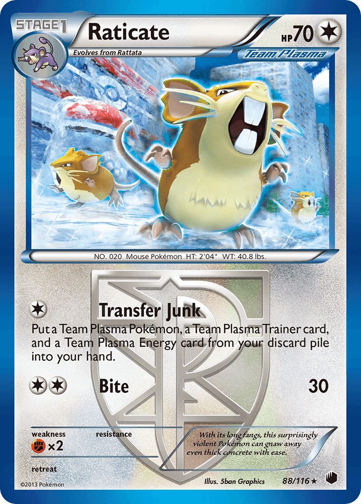 Raticate Plasma Freeze card