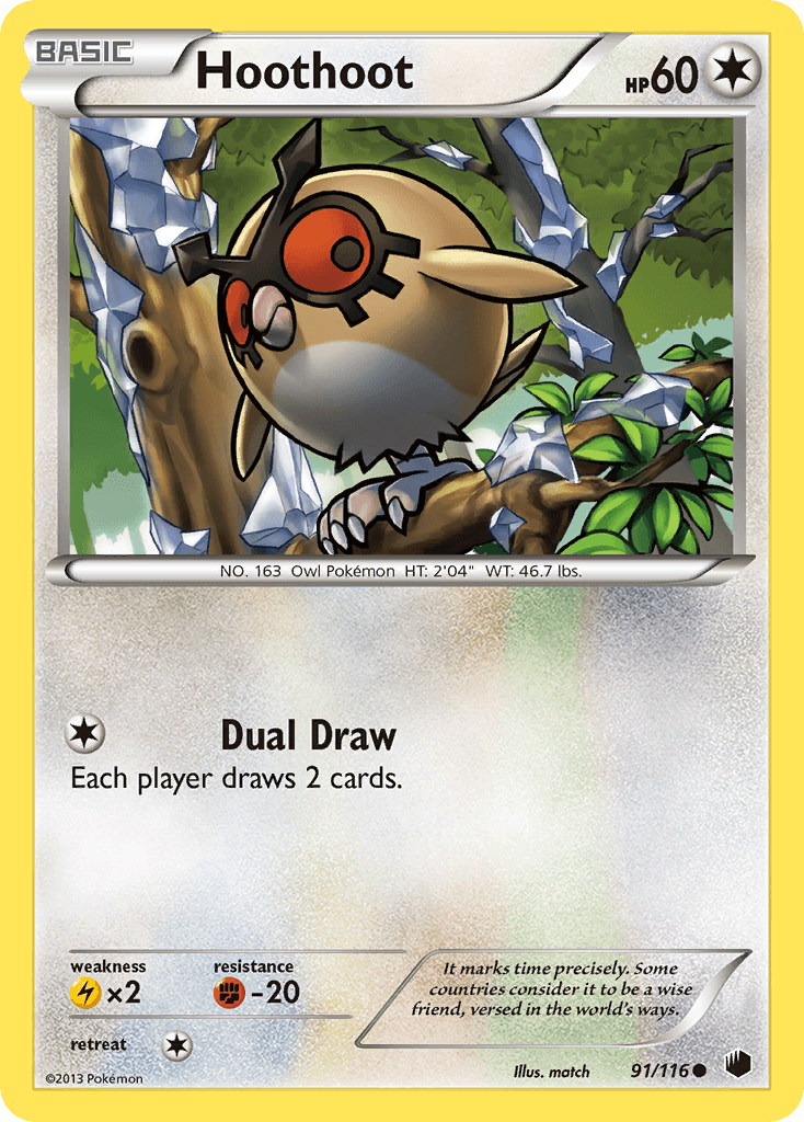Hoothoot Plasma Freeze card