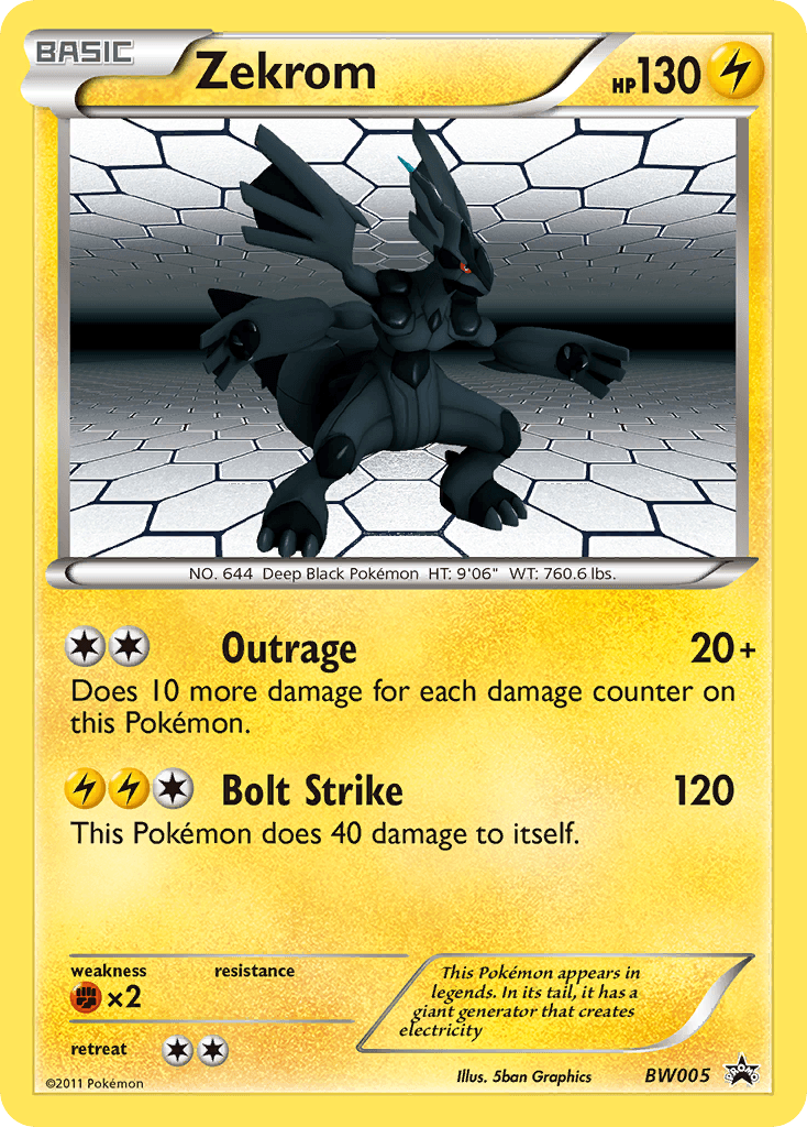 Zekrom BW Black Star Promos card