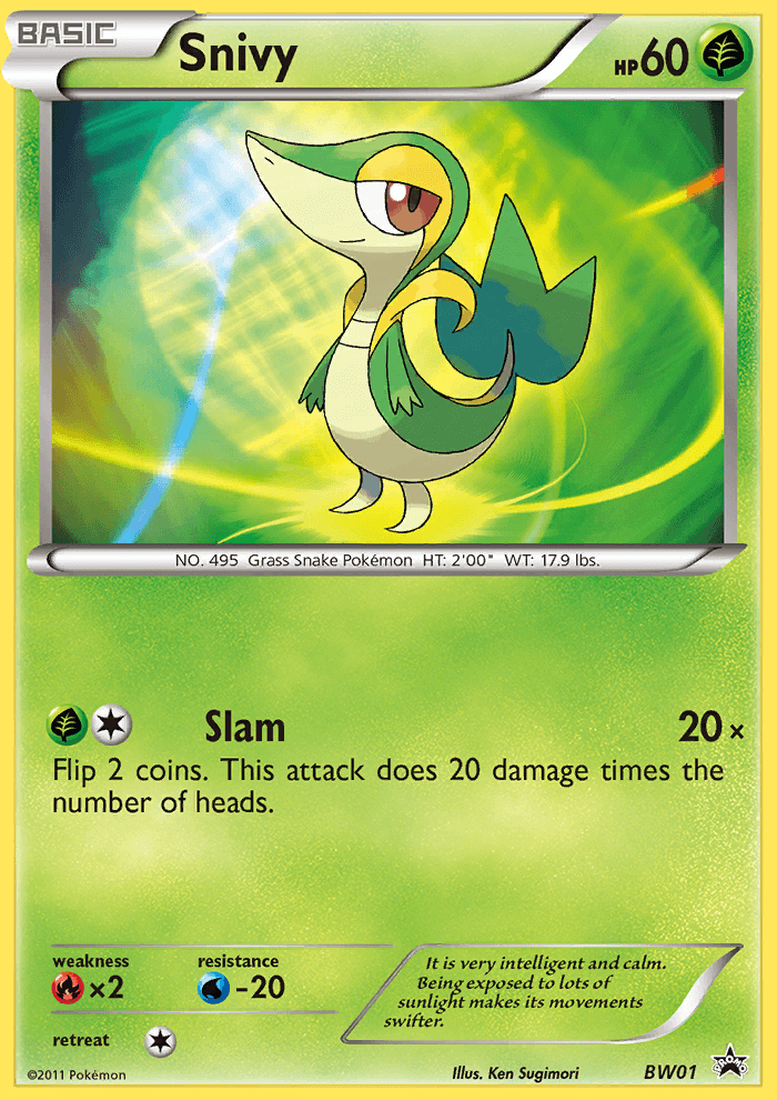 Snivy BW Black Star Promos card