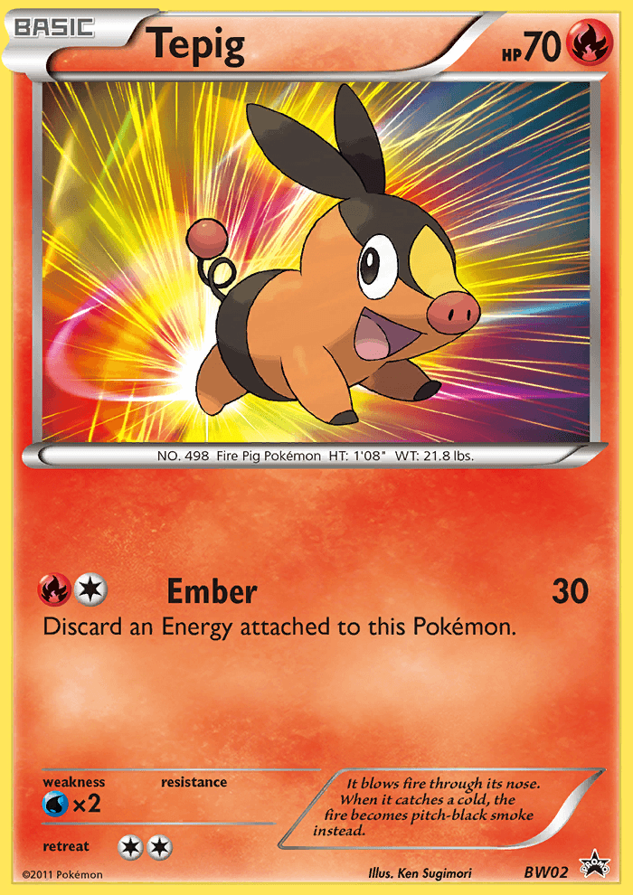 Tepig BW Black Star Promos card