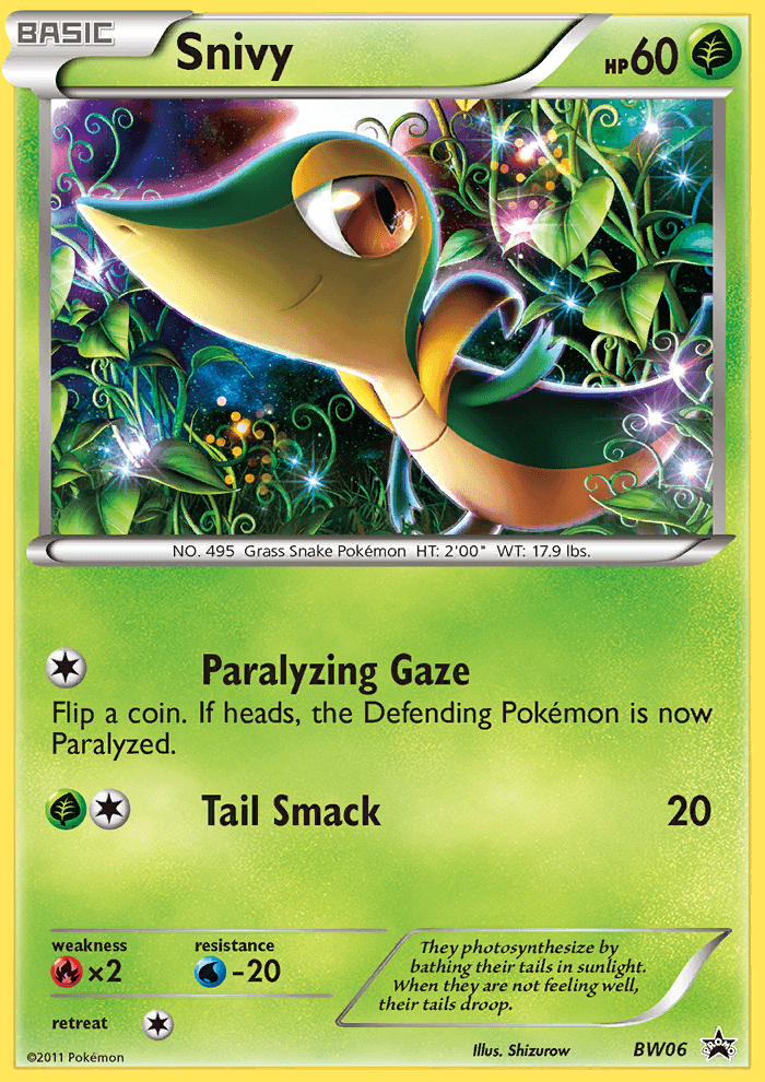 Snivy BW Black Star Promos card