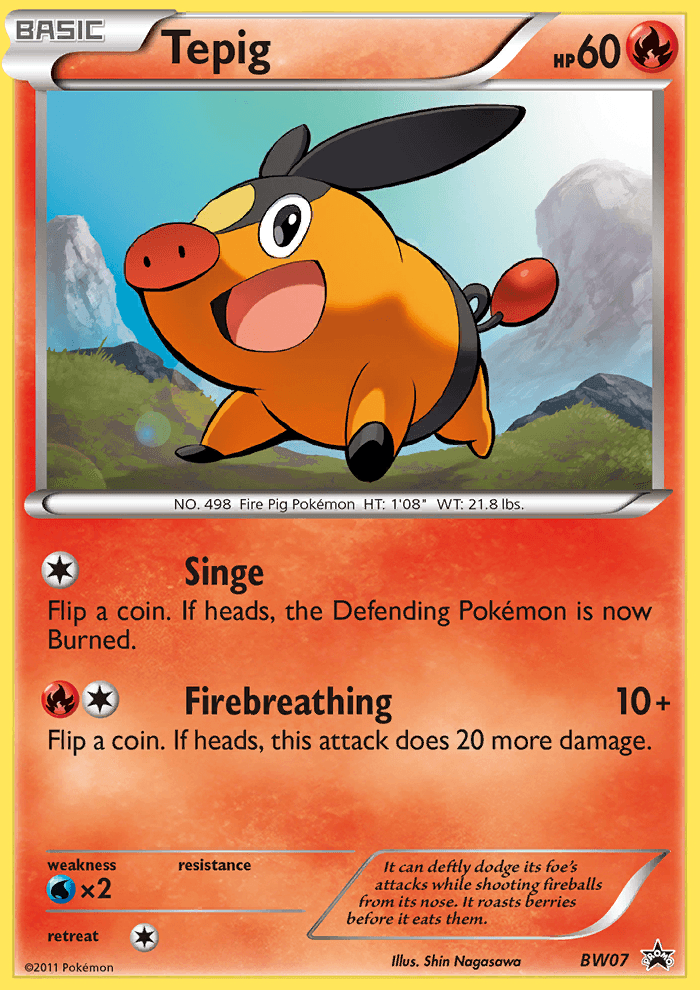 Tepig BW Black Star Promos card