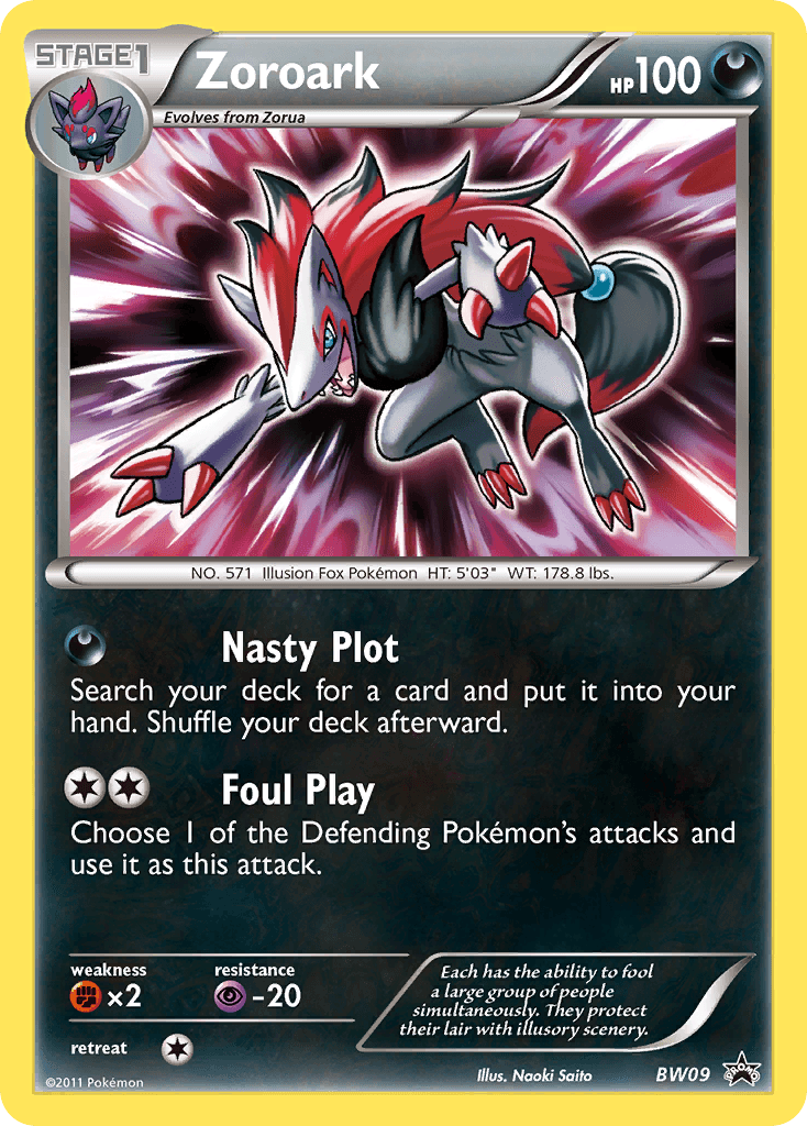 Zoroark BW Black Star Promos card