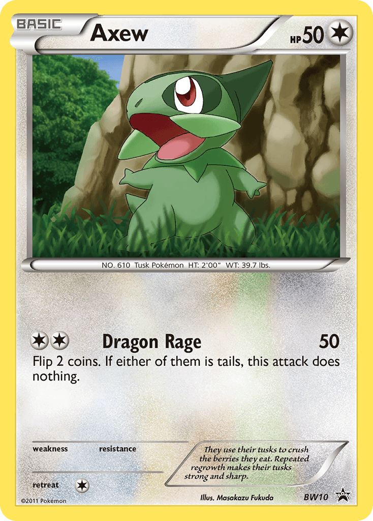 Axew BW Black Star Promos card