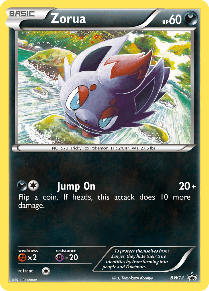 Zorua BW Black Star Promos card