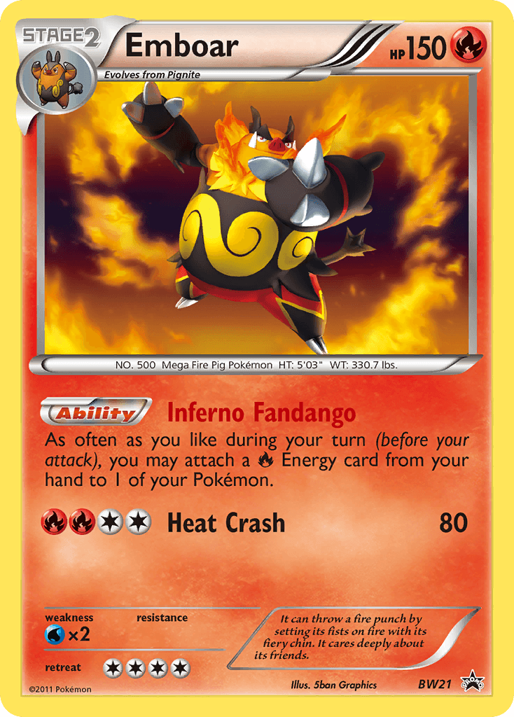 Emboar BW Black Star Promos card