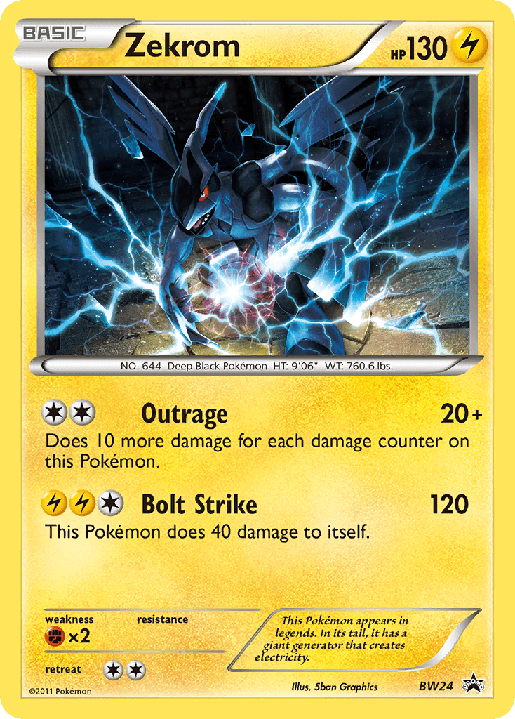 Zekrom BW Black Star Promos card