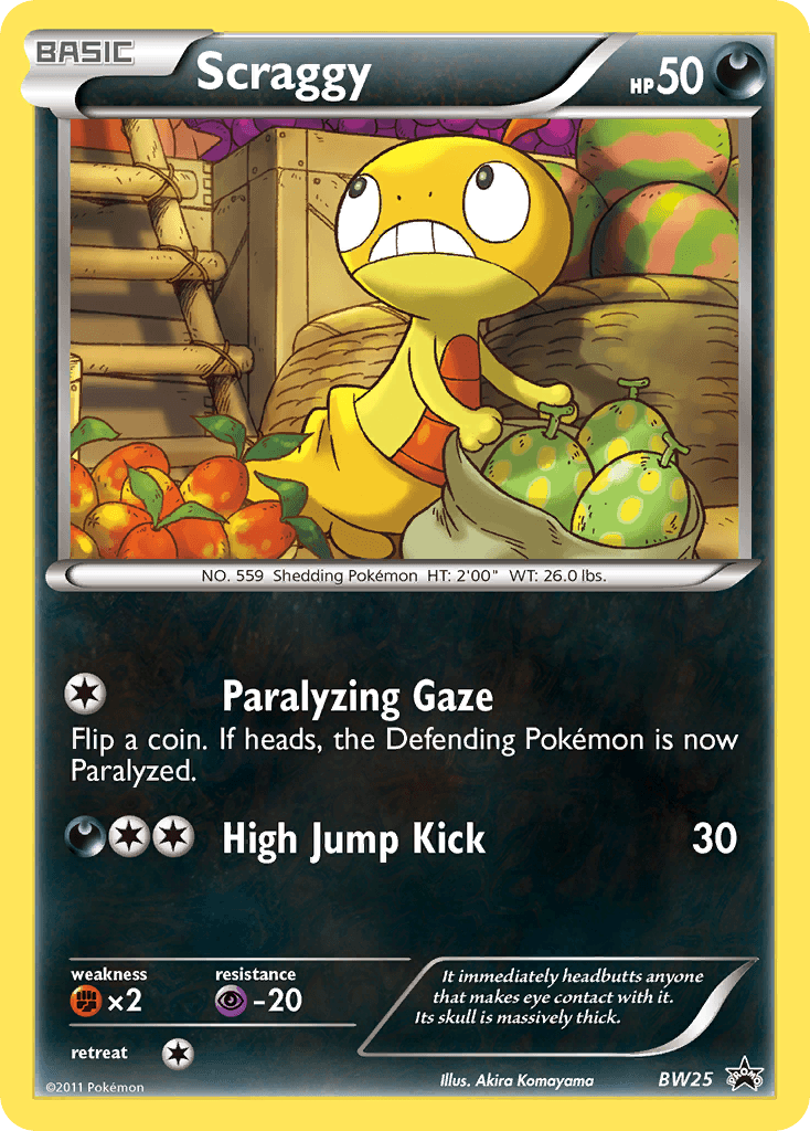 Scraggy BW Black Star Promos card