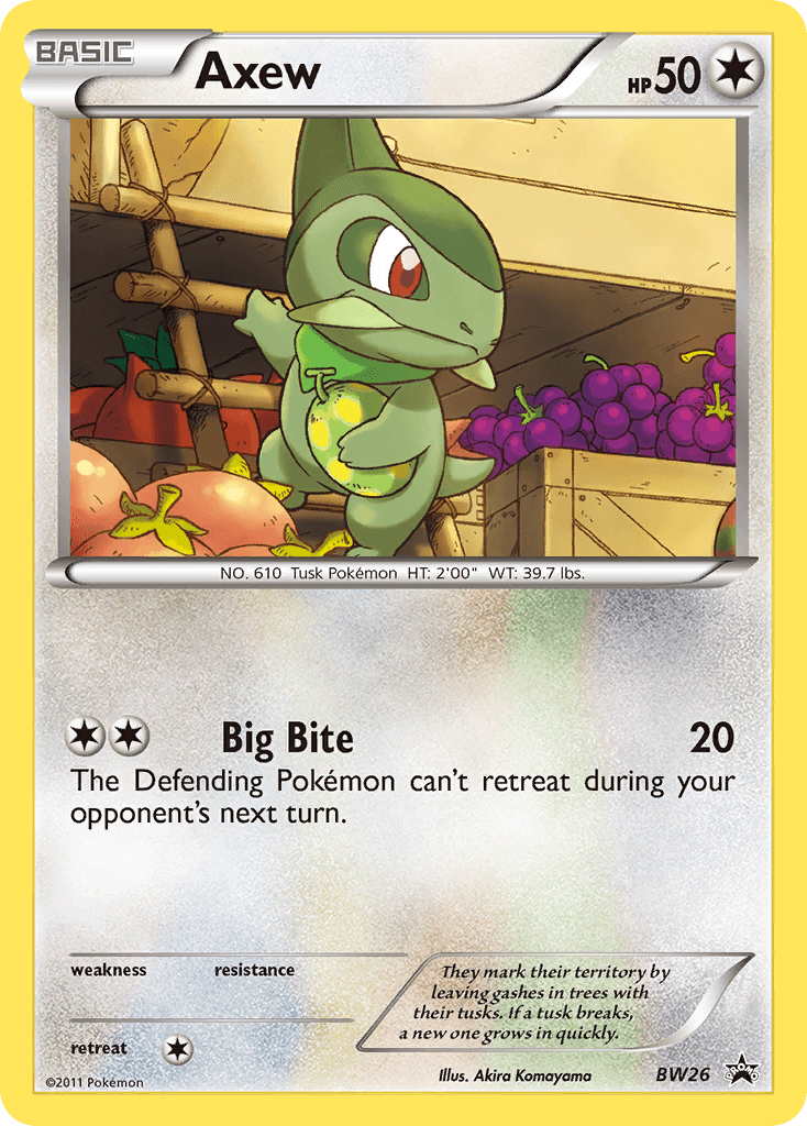 Axew BW Black Star Promos card