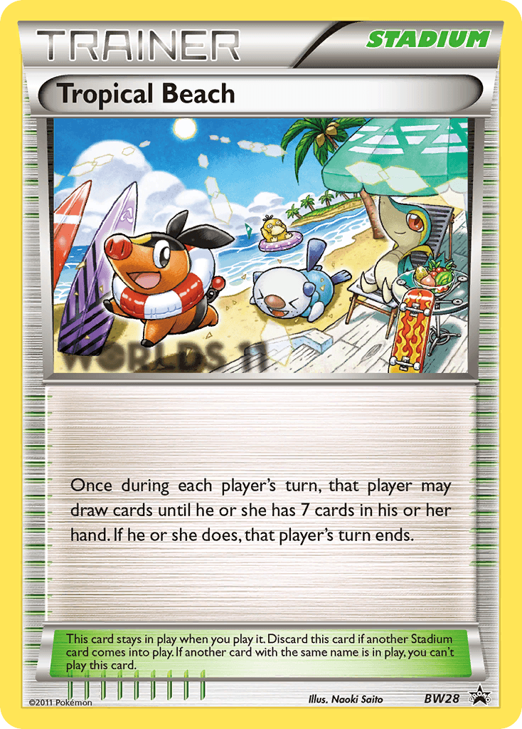 Tropical Beach BW Black Star Promos card
