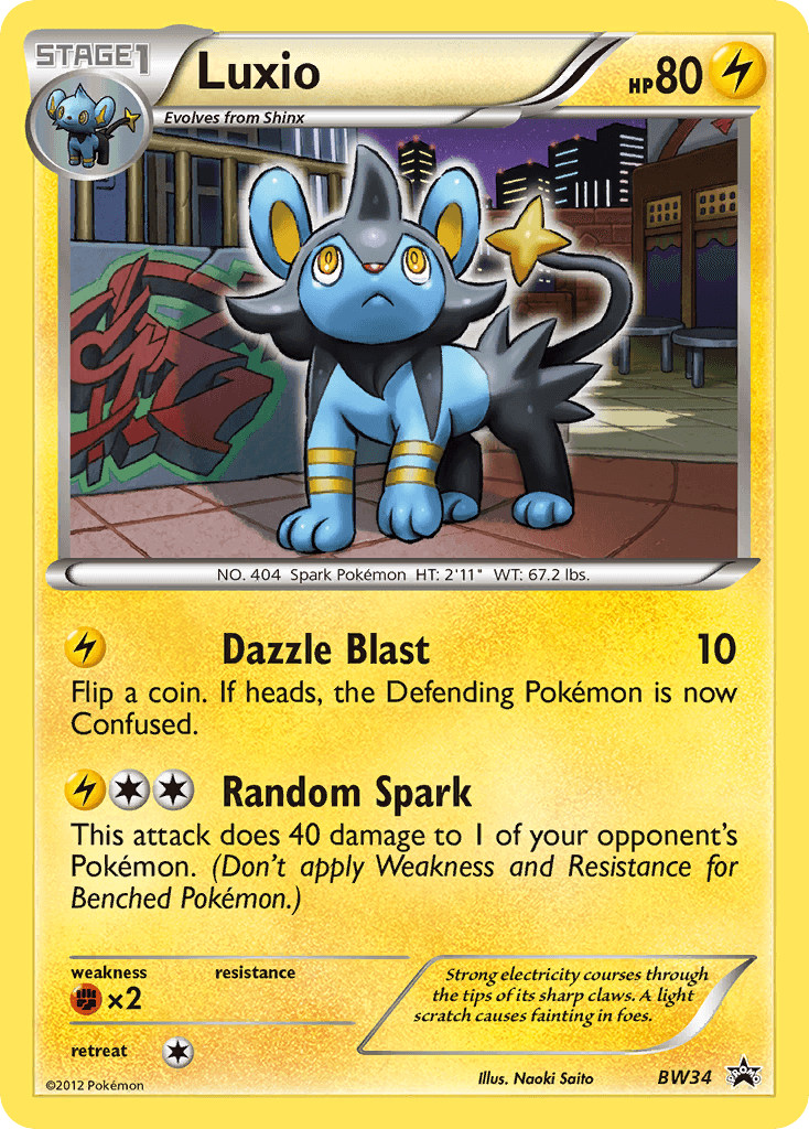 Luxio BW Black Star Promos card